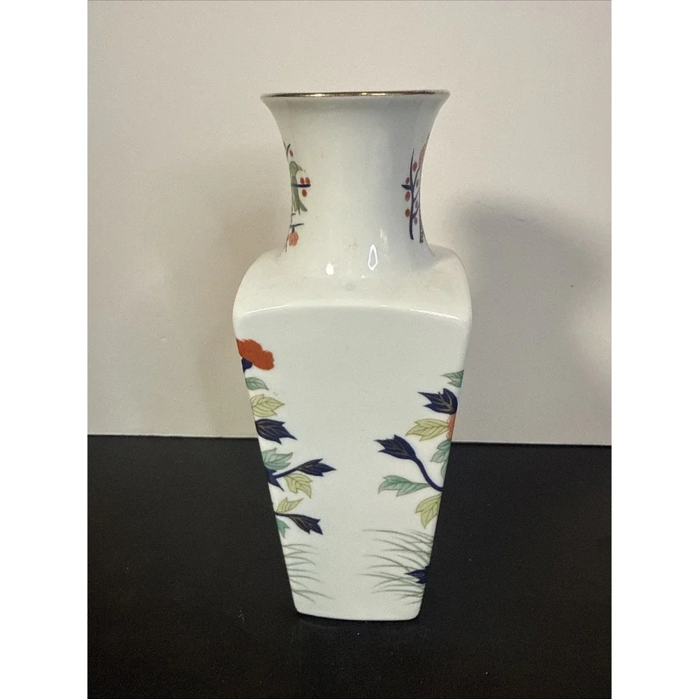 Vtg Japanese‎ Export Andrea by Sadek Ceramic Vase Floral Bird  7
